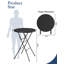 Table de banquet pliante ronde en plastique 31,5 po, portable pour les fêtes et les événements en plein air-135817906-122542384-130814959
