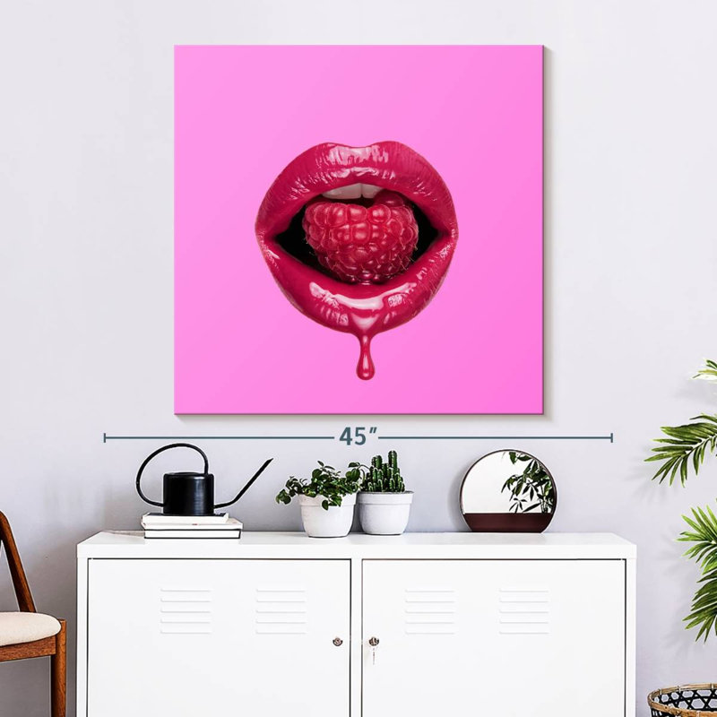 Shuttleworth Raspberry Lips, 33" H x 33" W