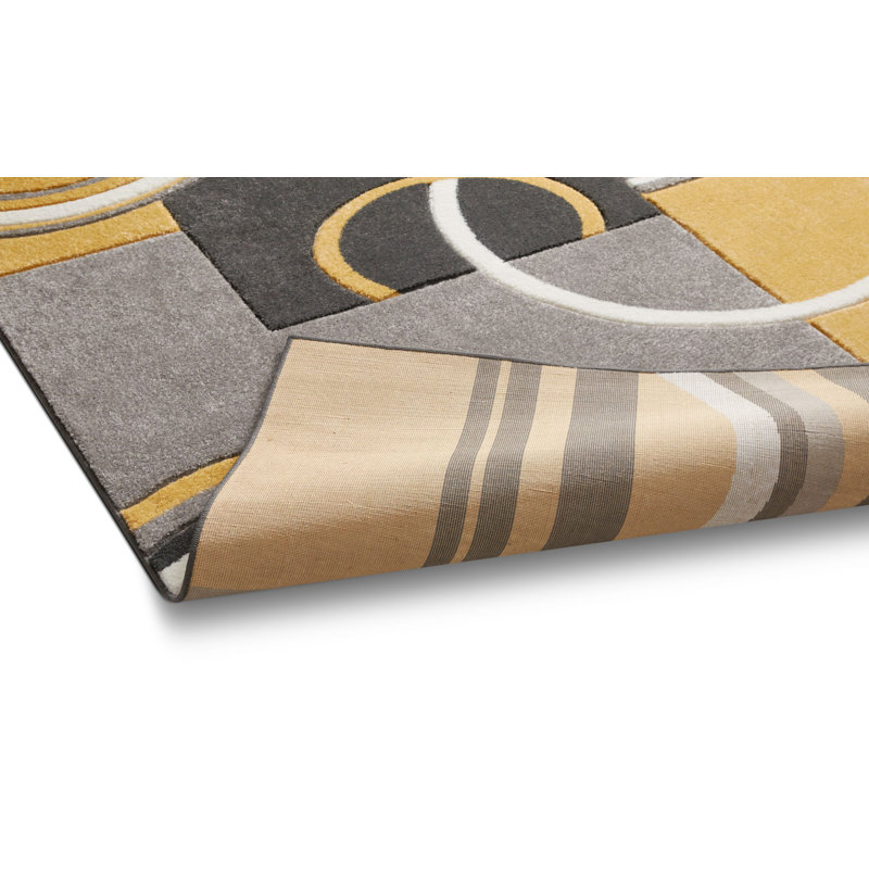 Ruby Abstract Synthetic Area Rug, Rectangle 160 x 220cm