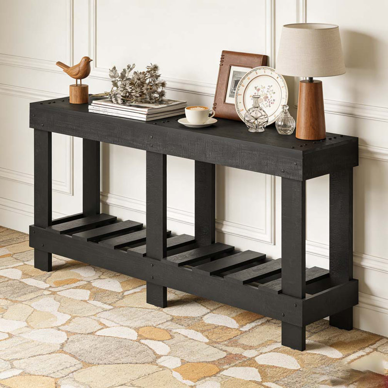 Table d'entrée 62,9 "Vintage, Black
