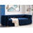 Velvet Sofa With Tufted Low Back Design, Sophisticated 3 Seater Couch For Living Rooms, 89 Inch Wide, Easy Assembly-119355478