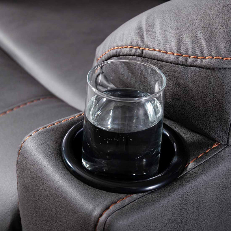 Henreitta Recliner with Ottoman, Charcoal