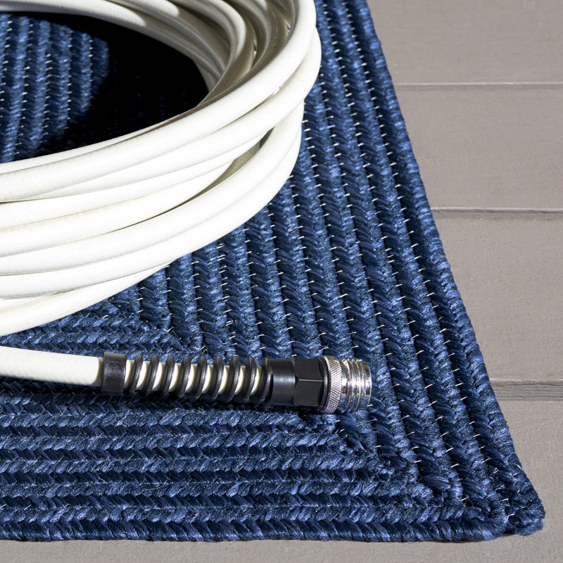 Albus Braided Hand Woven Machine Washable Solid Color Indoor Rug, 4'-0" x 6'-0" Rectangle