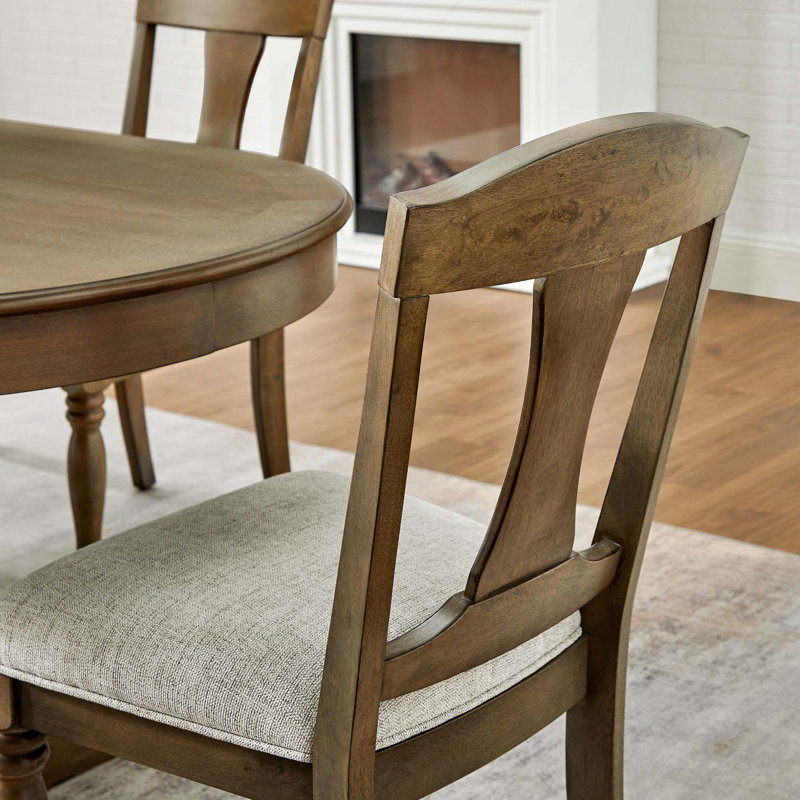 Ensemble de 2 chaises de salle à manger rembourrées Mid-Century, Chêne blanc, Chêne blanc