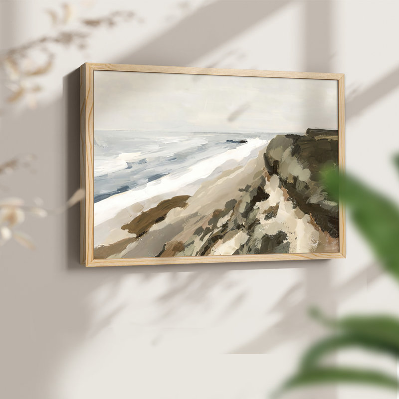 Bluff Bay I -Framed Print - Restickable, H 8 po x l 10 po, Naturel