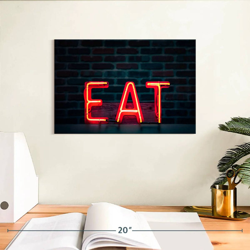 Enseigne murale Khylige Eat Neon, H 8 po x l 12 po