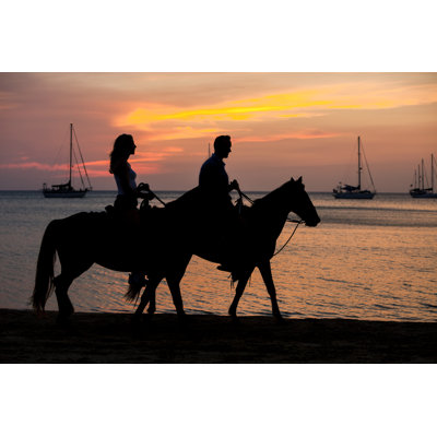 Horseback silhouette Wall Art on Canvas