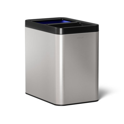 22-Litre Dual-Compartment Open-Top Trash Can