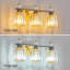 Luminaire de meuble-lavabo moderne en cristal avec abat-jour en cristal K9 et finition durable pour l'éclairage au-dessus d'un miroir