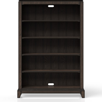 Bibliothèque 6 pieds chocolat - bois massif et, choix de décoration de bureau à domicile, H 72 po x l 49 po x P 13,5 po, 129 lb traditionnel 6 pieds +