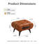 Repose-pieds rembourré en similicuir, repose-pieds, tabouret décoratif pour la maison-1698550158