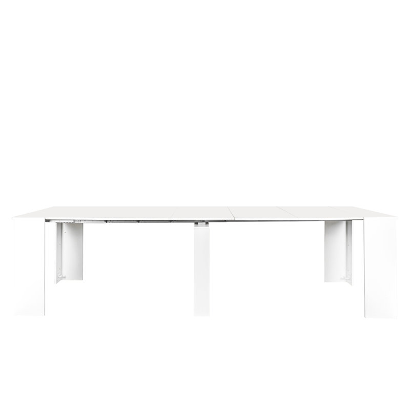 Console multifonctionnelle, extensible 118,50 po, blanche et élégante, blanche, multifonctionnelle, pièce d'optimisation de l'espace