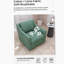 Fauteuil pivotant en lin et coton
