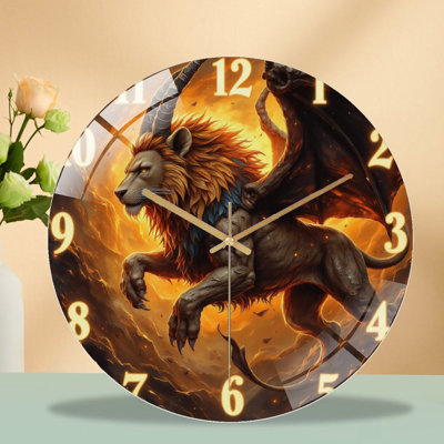 Horloge murale en verre Fiery