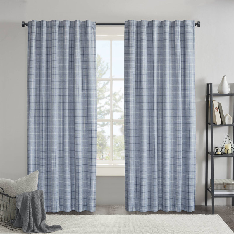 Panneau de rideau uni avec passe-tringle et languette arrière, 50 x 108 po, doublé polaire, 1 pièce | Idée cadeau