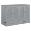 Lit escamotable double avec grands tiroirs, gris-168205357