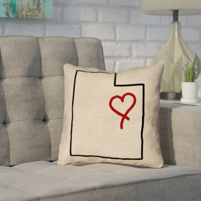 Coussin Katelyn Smith Utah Love Outline
