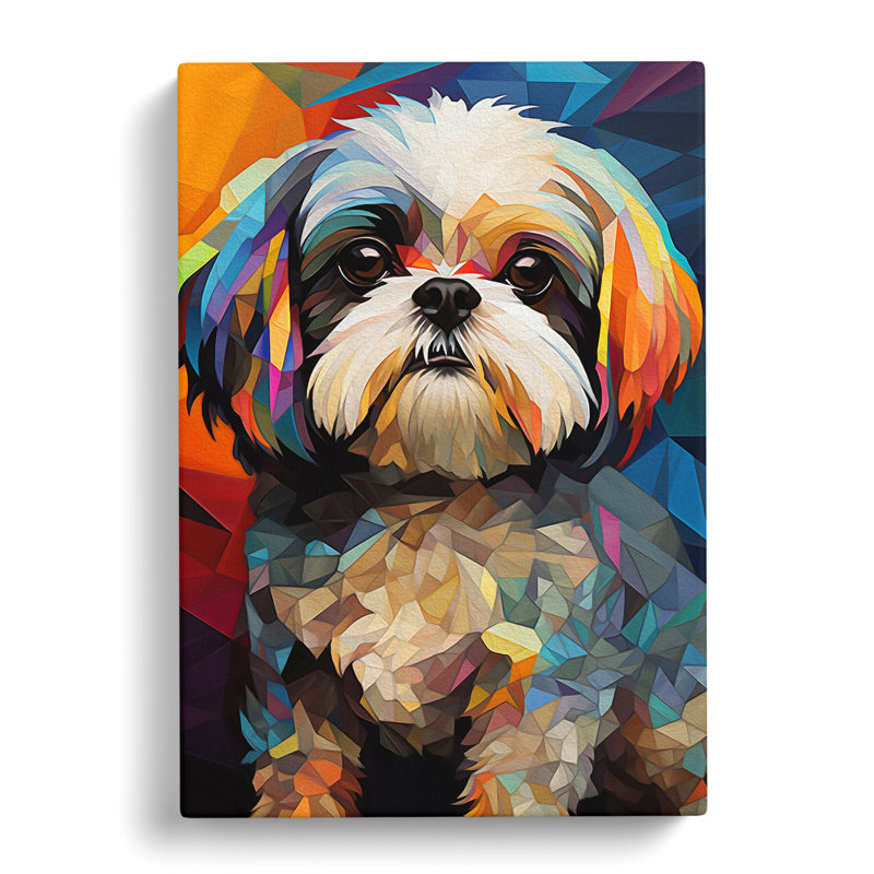 Shih Tzu Cubism - Wrapped Canvas, 76cm H x 50cm W x 3cm D