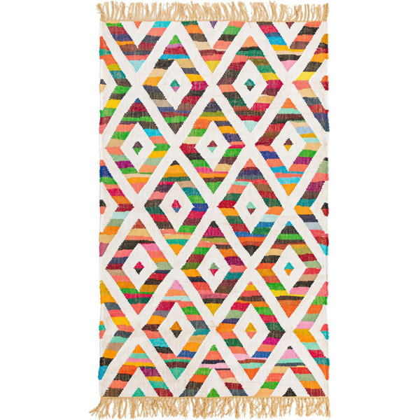 Hashtag Home Montclair Chevron Handmade Flatweave Cotton Pink/Blue ...