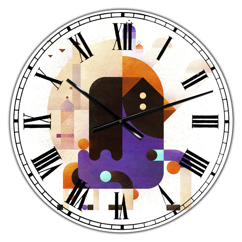 Grande horloge murale Mid-Century, Petit