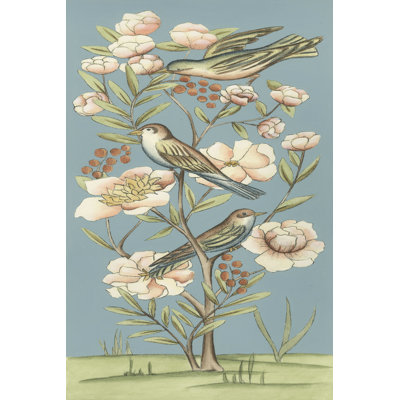 «Pastel Chinoiserie II 2-Up» par Chariklia Zarris - reproduction d'art sur toile tendue