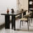 Black Rectangular Solid Wood writing desk-117867019