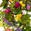 Mixed Floral Artificial Spring Wreath - 21.5" - Yellow And Pink