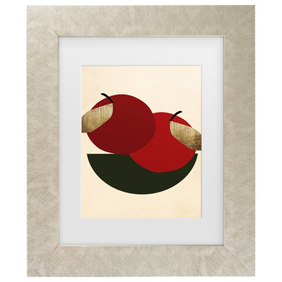 Bolog Kubistika Two Apples Matted Framed Art