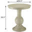 Table d'appoint moderne blanche moderne avec piédestal pour décoration de salon
