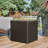 Suncast 60 Gallon Resin Wicker Design Cube Shape Storage Deck Box, Java