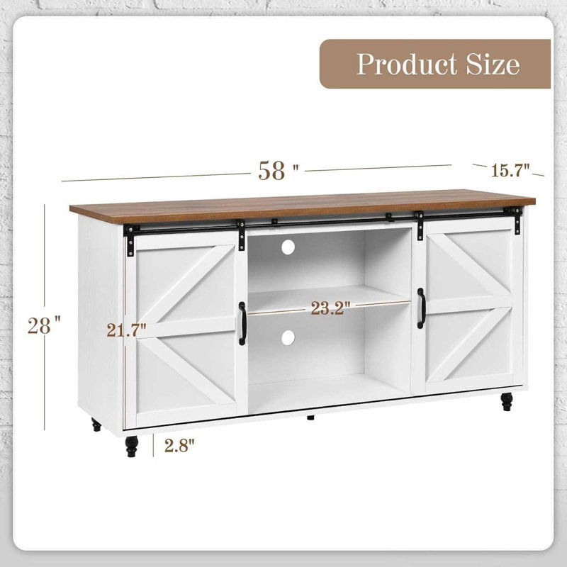 58'' Farmhouse Gourd Feet Sideboard,Coffee Bar