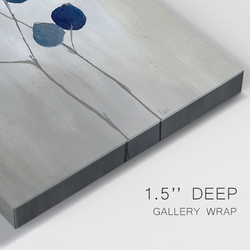 Indigo Foliage II On Canvas Print