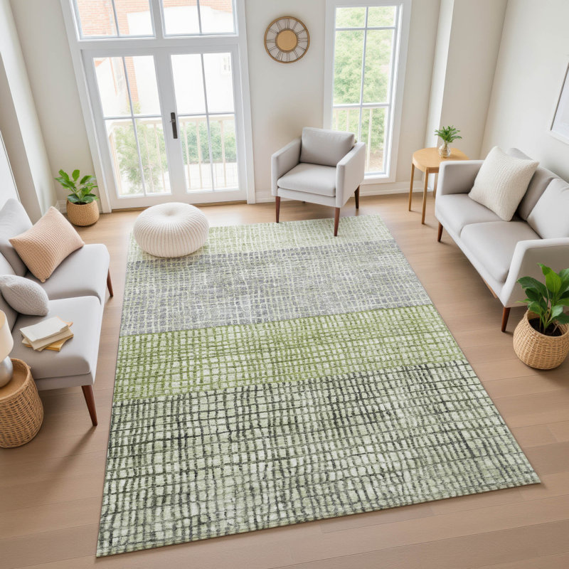 Premium Machine Washable Monnier AMF1831 Geometric Rug, Rectangle 8' x 10'