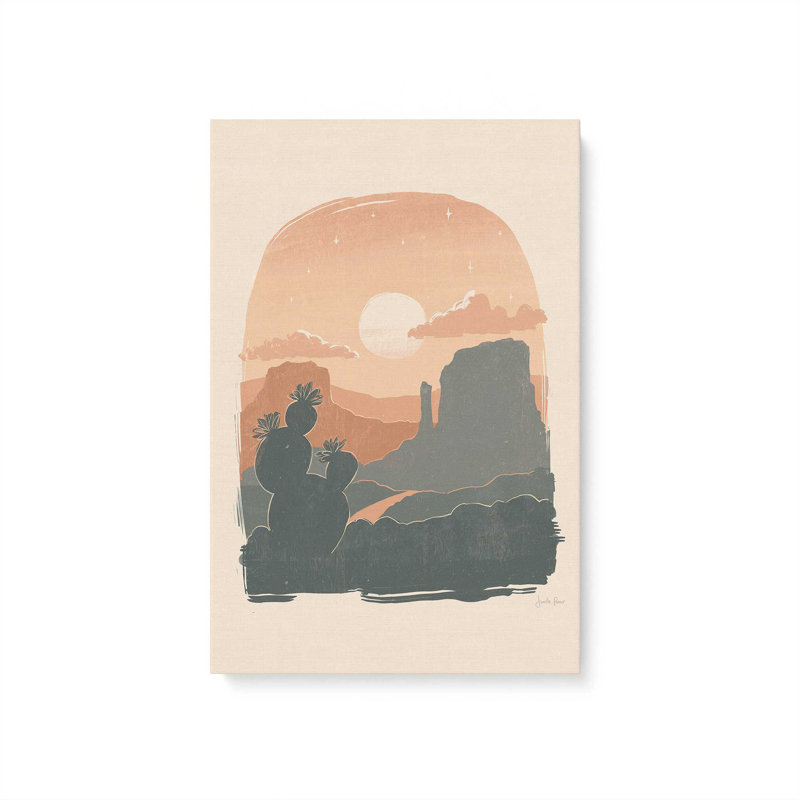 Cactus Silhouettes I, toile tendue, H 36 po x l 24 po