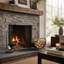 Modern 3‑Piece Fireplace Accessory Set with Log Rack, Firewood Storage Bucket and Complete Fireplace Tools for Home Hearth, Black-1114923959