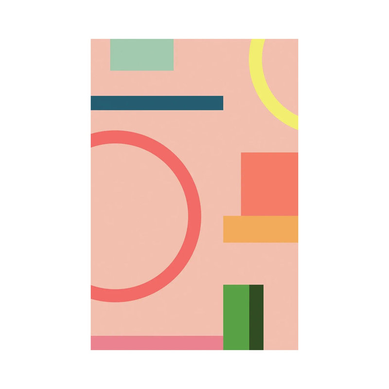 Modern Geometric LXX - Print on Canvas, Wrapped Canvas, 20.32 cm H x 30.48 cm W