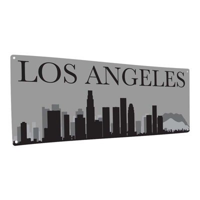 " Los Angeles Sky Line Metal Sign "