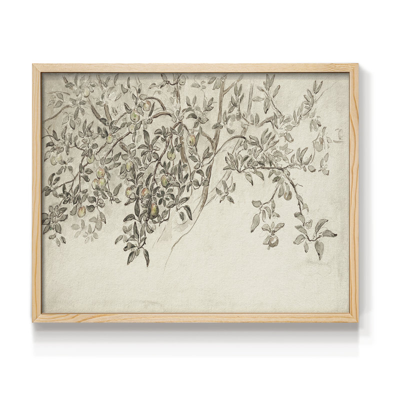 Croquis rétro - XLV III - Reproduction encadrée - Restickable, Naturel, H 8 po x l 10 po