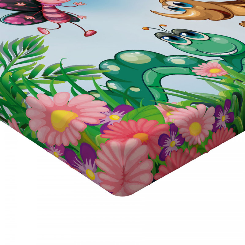 Garden Microfiber Fitted Sheet, Full/Double Fitted Sheet