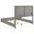 Grey High Gloss Panel Bed LED Headboard