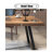 Brown+Black Rectangular Solid Wood+Iron desk-1235250446