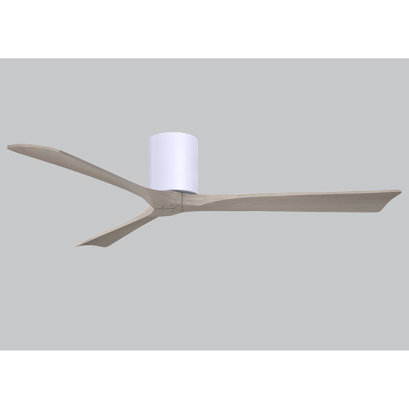 Olivier 3 Blade Ceiling Fan, Gloss White, Gray Ash Tone, 60"