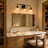 3 - Light Modern Black Dimmable Bathroom Vanity Light  Clear Glass