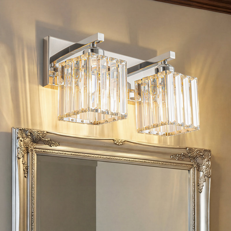 Lanceton Dimmable Vanity Light, Chrome, 2 Lights