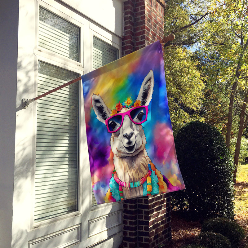 Drapeau de maison de lama hippie