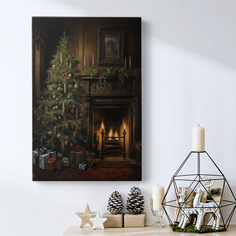 Art des Fêtes de Noël - Toile tendue avec châssis DCLXV III, H 60 po x l 40 po