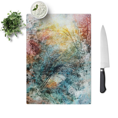 Tempered Glass Romance of the Forest Chopping Board