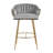 26'' Counter Height Bar Stools Velvet Kitchen Island Counter Bar Stool With Hand- Wave Back,Golden Chromed Base & Footrest-1156031440