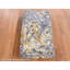 Tapis bleu en laine et en soie 8 pi x 10 pi 2 po à motif abstrait 55130D922DD34FE4ADB64041CFBBF1A7