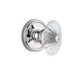 Grandeur Georgetown Rosette Single Dummy with Burgundy Crystal Door Knob